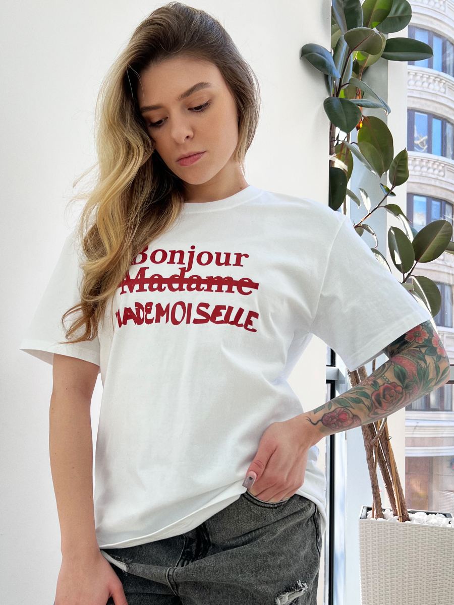 Футболка жіноча оверсайз Bonjour